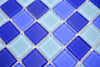 Pixel Pool Mosaikfliese Blau Mix