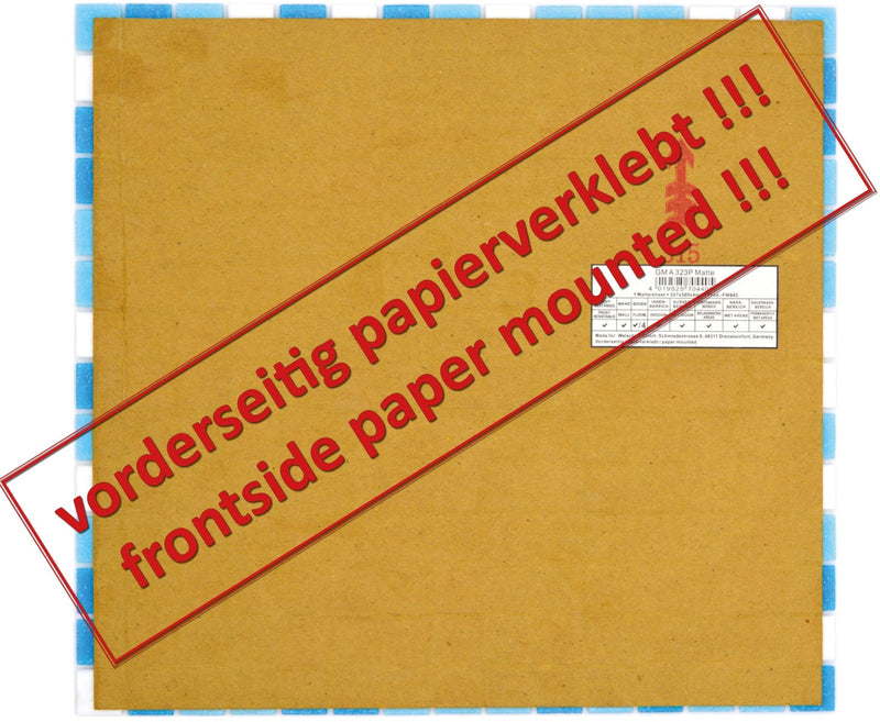 Pool Mosaikfliese Caribbean Mix Blau Weiss Papierverklebt