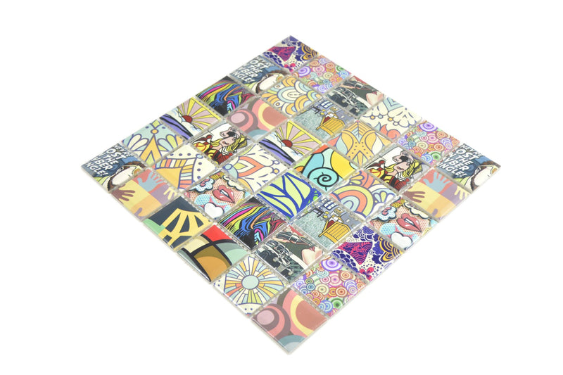 Pop Art Mix Mosaikfliese - Kreative Mosaik Fliesen
