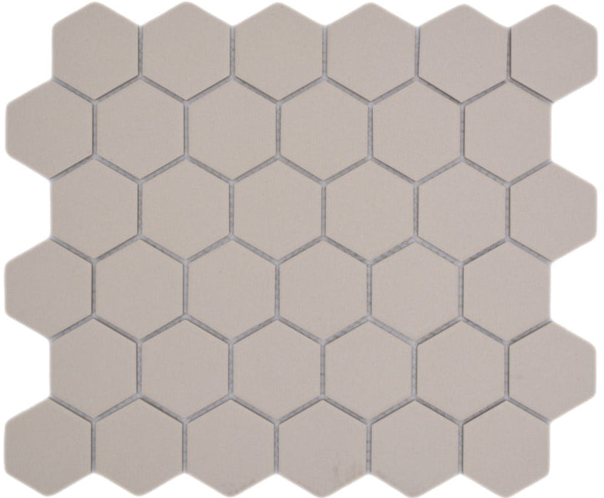 Pure Sand Hexagon Mosaikfliese Anti Rutsch