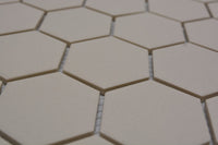 Pure Sand Hexagon Mosaikfliese Anti Rutsch Frostsicher