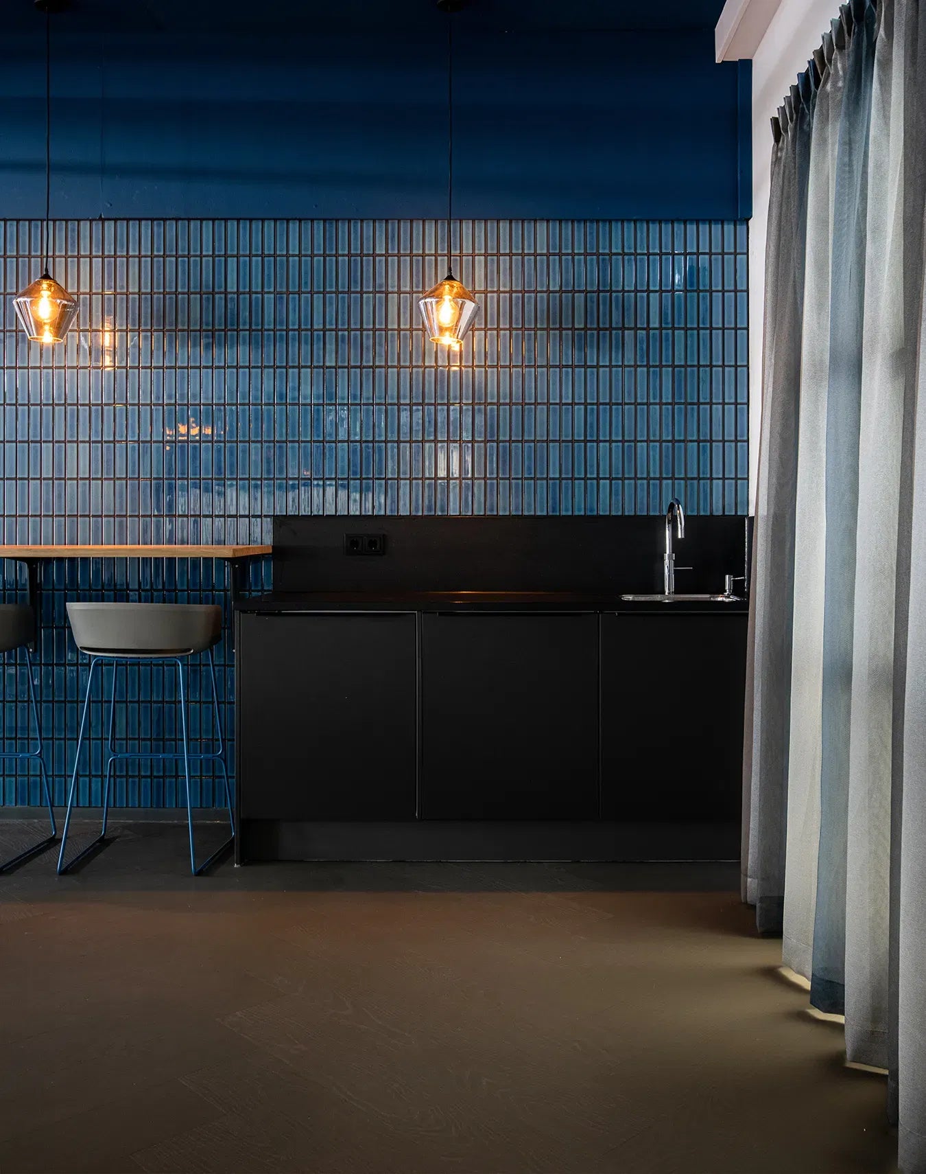 Rechteck Blau Metro Porzellan Mosaikfliese Rückwandfliese