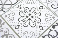 Retro Marokkanische Wand Mosaikfliese 30x30 cm Weiss