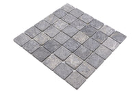 Grau Naturstein Marmor Mosaikfliese Oberfläche Matt