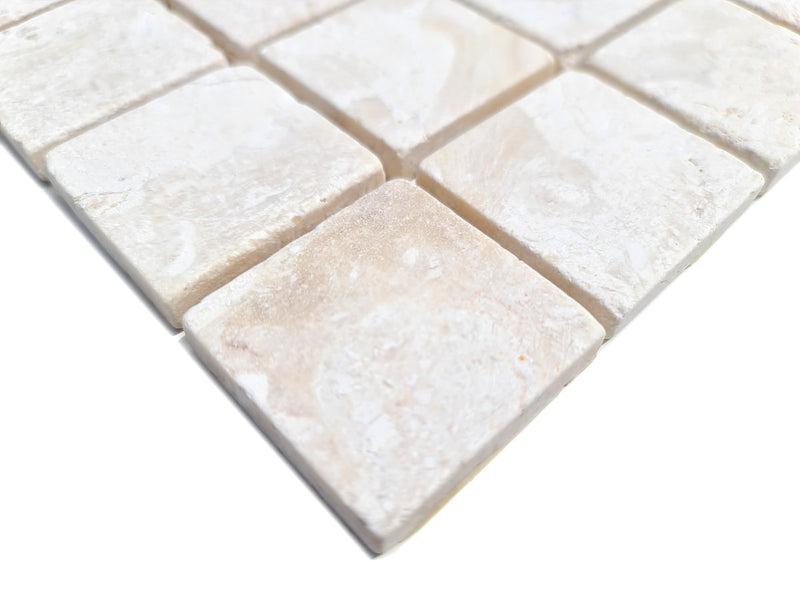 Weiss Naturstein Marmor Mosaikfliesen Wand und Boden Fliese