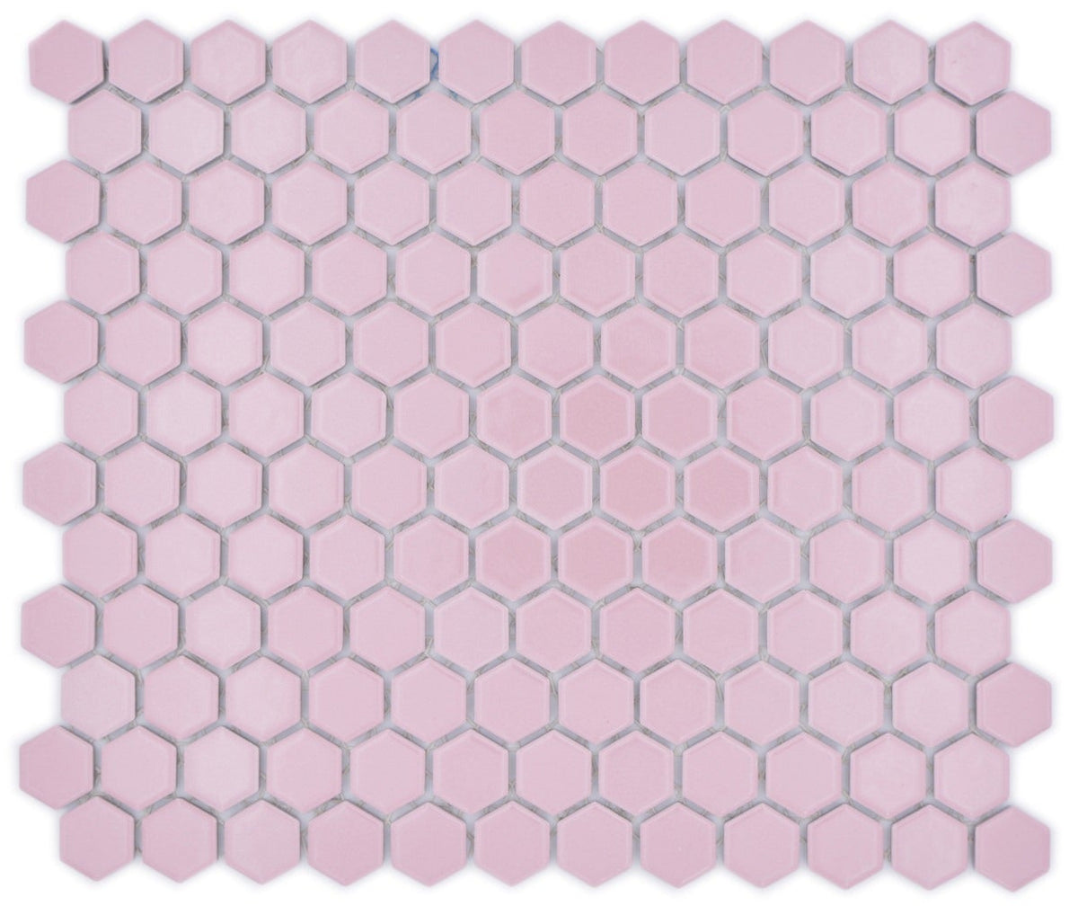 Rosa Pink Glanz Hexagon Mosaikfliese