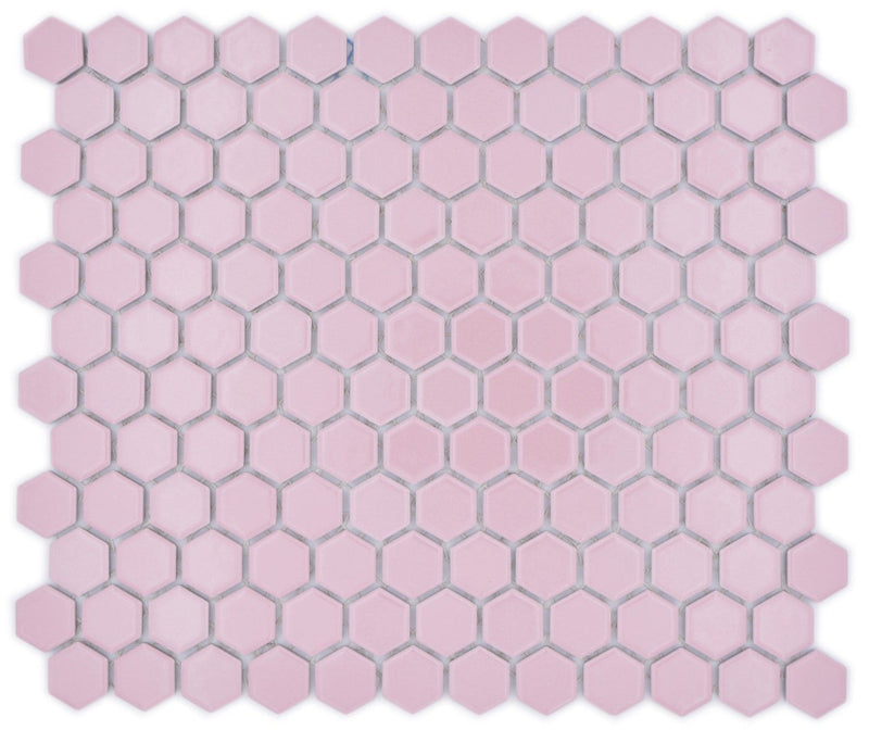 Rosa Pink Glanz Hexagon Mosaikfliese