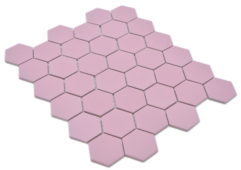 Rosa Pink Hexagon Anti-Rutsch Mosaikfliese Boden Mosaik