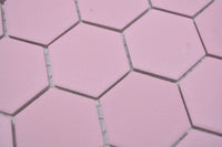 Rosa Pink Hexagon Anti-Rutsch Mosaikfliesen Schwimmbad und Swimmingpool 