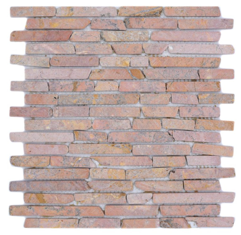 Rost Rot Brick Marmor Mauerverbandoptik Mosaikfliese