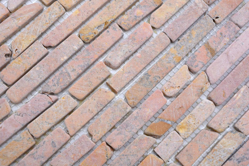 Rot Brick Marmor Mauerverbandoptik Mosaikfliese