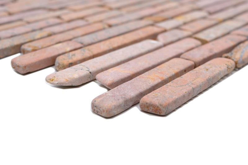 Rost Rot Marmor Mauerverbandoptik Mosaikfliese