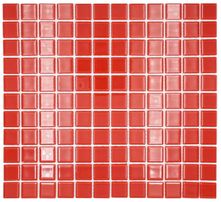 Rot Feuer Quadrat Crystal Mosaikfliese