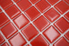 Rot Feuer Quadrat Crystal Mosaikfliesen