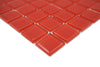 Rot Quadrat Crystal Mosaikfliese aus Glas Online Kaufen