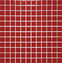 Rote Glanz Quadrat Porzellan Mosaik Fliese 23 x 23 mm