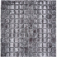 Black Glasmosaik Fliese - 8 mm