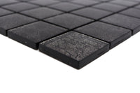 Royal Black Glasmosaik Fliese - 48x48x8 mm