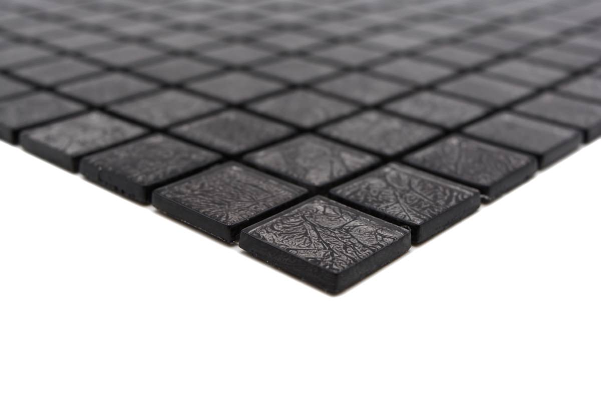 Black Glasmosaik Fliesen 4 mm