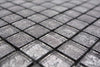 Schwarz Glasmosaik Fliese - 8 mm