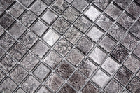 Black Glasmosaik Fliese - 4 mm