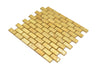 Mauerverbandoptik Gold Ziegel Brick Glasmosaik Fliese - 8 mm