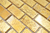 Gold Ziegel Brick Glasmosaik Fliese
