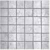 Royal Silber Glasmosaik Fliese - 48 x 48 mm