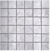 Royal Silber Glasmosaik Fliese - 48 x 48 mm