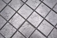 Royal Silber Glasmosaik Fliese - 48x48mm