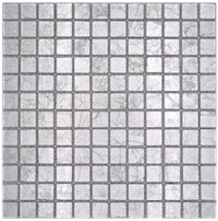 Royal Silber Glasmosaik Fliese - 4 mm