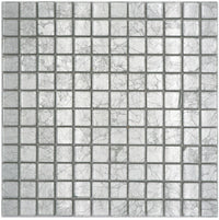 Matte Silber Glasmosaik Fliese - 8 mm