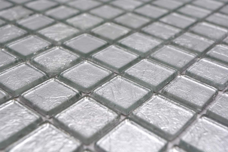 Silber Glasmosaik Fliesen