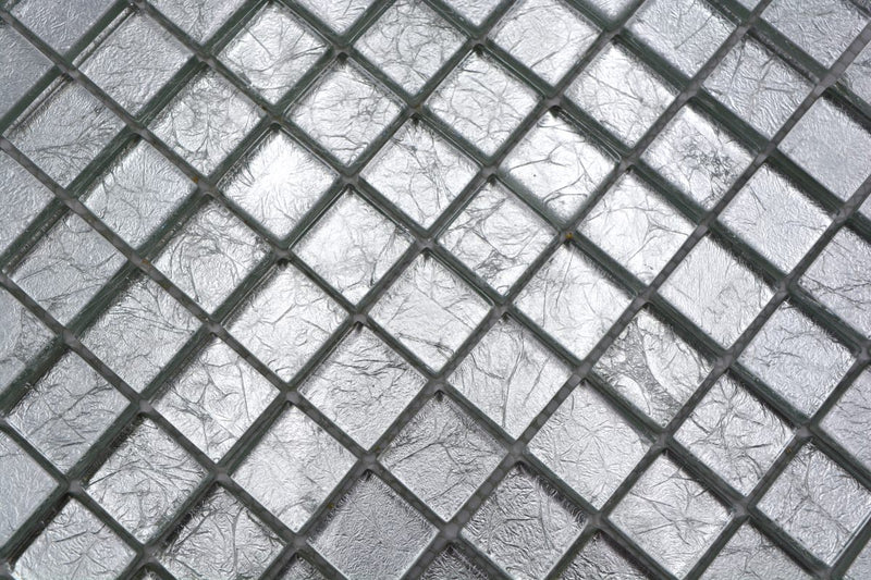 Royal Silber Glasmosaik Fliesen