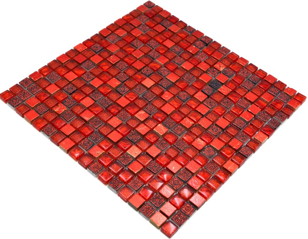 Ruby Red Glasmosaik Rote Mosaikfliese Bad & Küche Muster Plättli