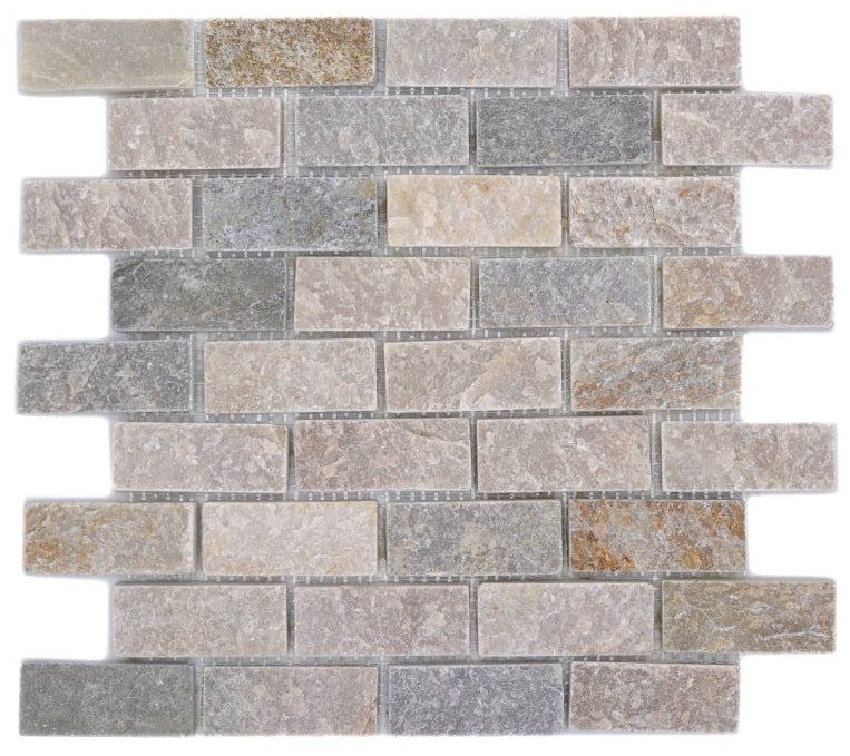 Rustikale Beige Matt Quartz Mosaikfliese