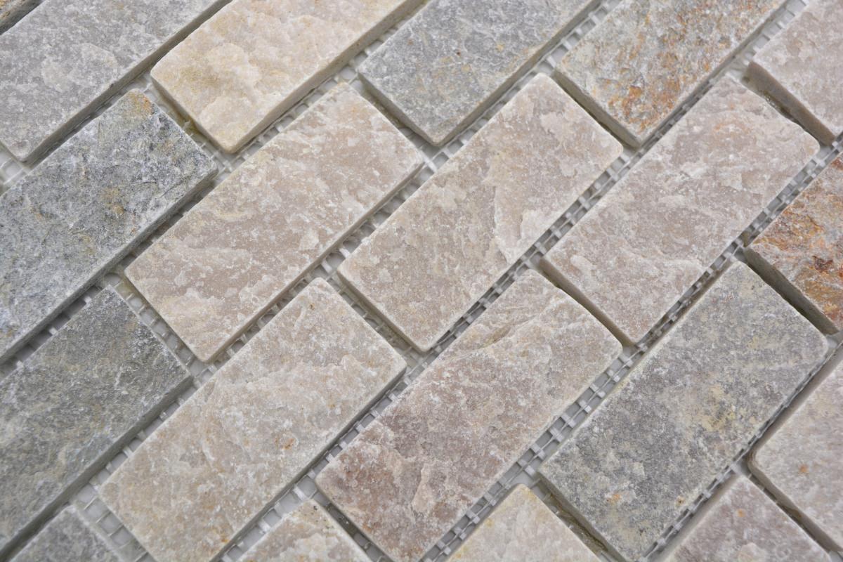 Rustikale Beige Matt Quartz Mosaikfliesen