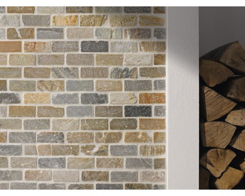 Rustikale Wand Beige Matt Quartz Mosaikfliese
