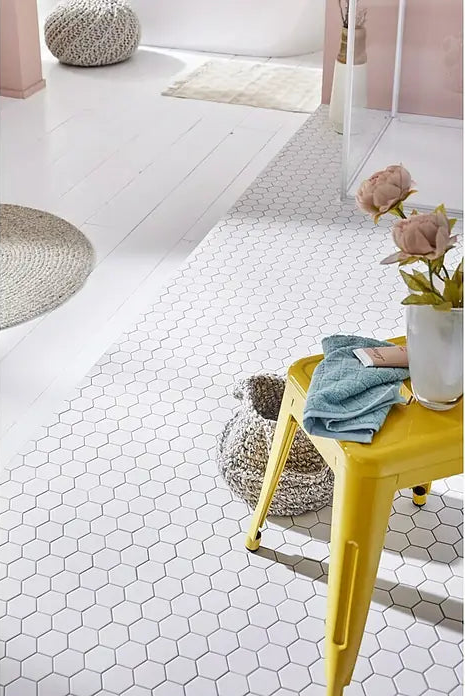Rutschhemmung Hexagon Unglasierte Keramik Mosaikfliese