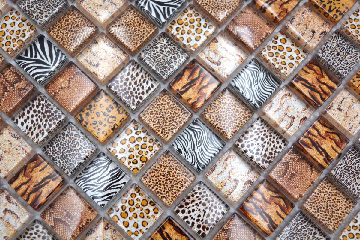 Safari Mosaikfliese Beige Brown
