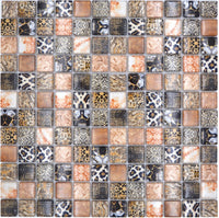 Safari Mosaikfliese Braun Mix