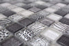 Safari Mosaikfliese Schwarz Mix Quadrat Plättli