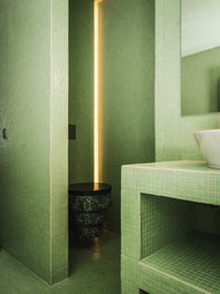 Salbei Grün Körnig Quadrat Glas Mosaik Wand und Boden Fliese 