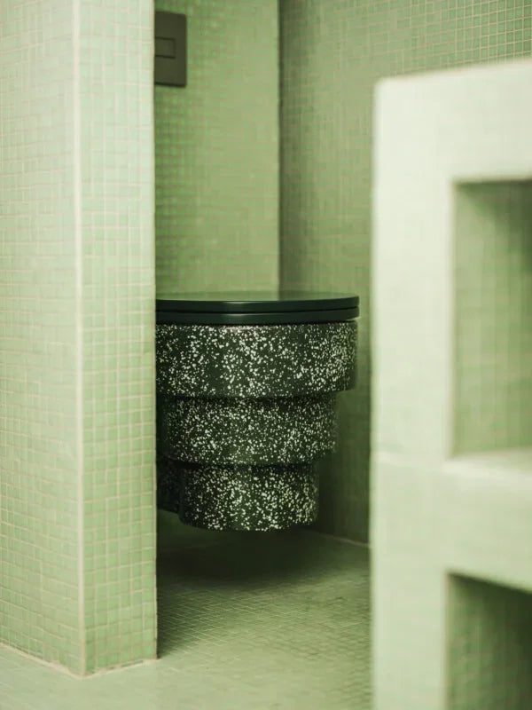 Grün Körnig Quadrat Glas Sanitär Mosaik Fliese