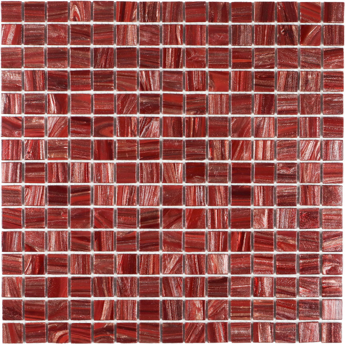 Sangria Rot Gold Ader Quadrat Glas Mosaik Fliese
