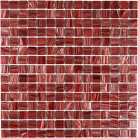Sangria Rot Gold Ader Quadrat Glas Mosaik Fliese