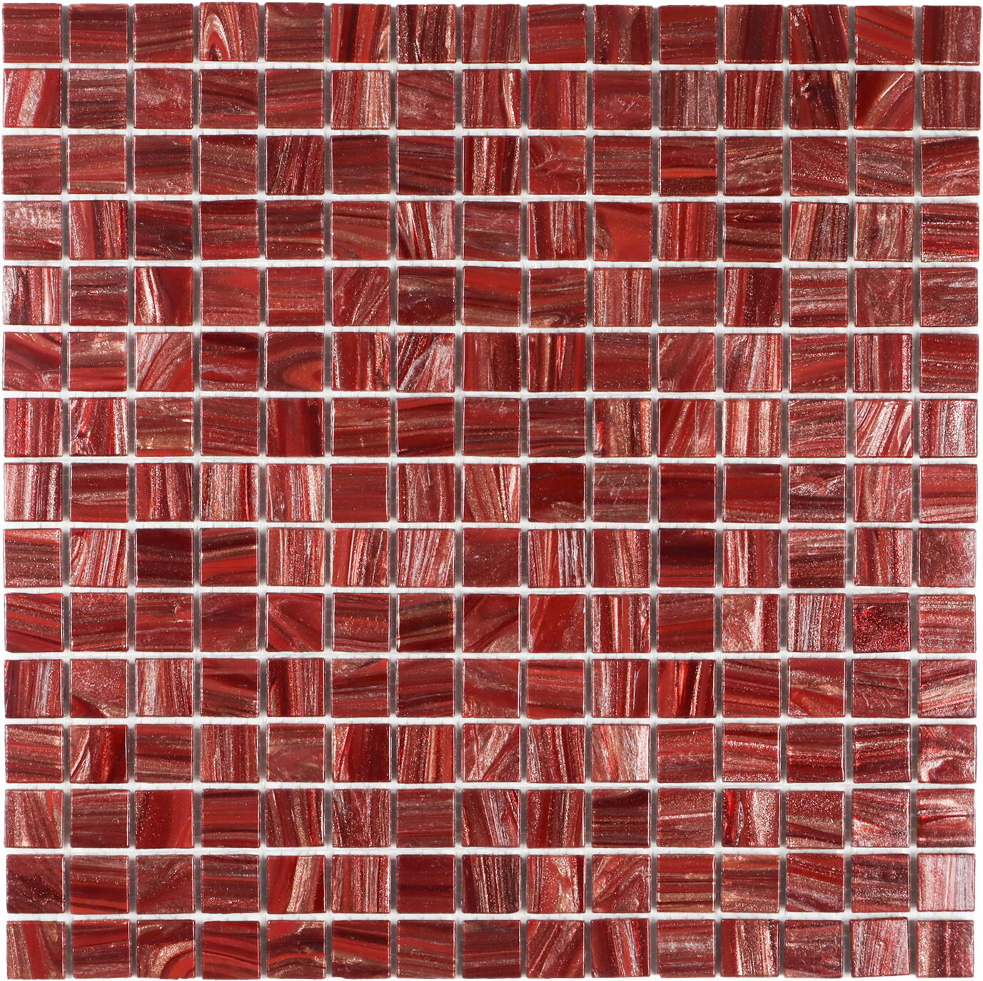 Sangria Rot Gold Ader Quadrat Glas Mosaik Fliese