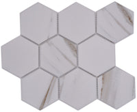 Sankt Moritz Keramik Hexagon Marmoroptik Mosaikfliese