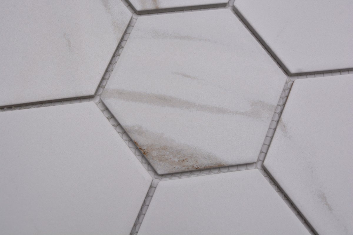 Sankt Moritz Keramik Hexagon Marmoroptik Mosaikfliese Beige