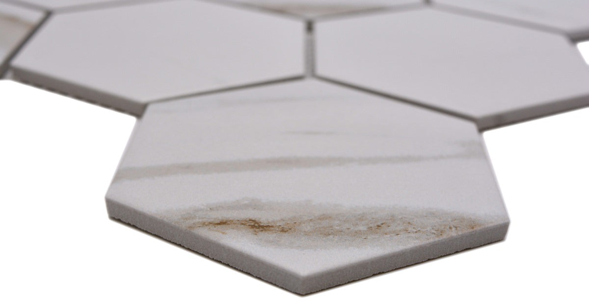 Sankt Moritz Keramik Hexagon Marmoroptik Mosaikfliese Frostbeständig